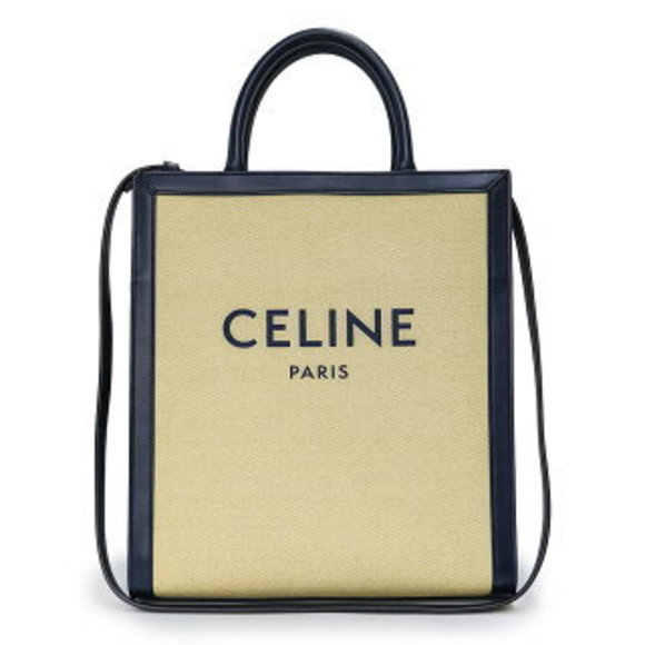 Celine Vertical Cabas Tote Crossbody Calfskin Navy Blue - Picture 1 of 9